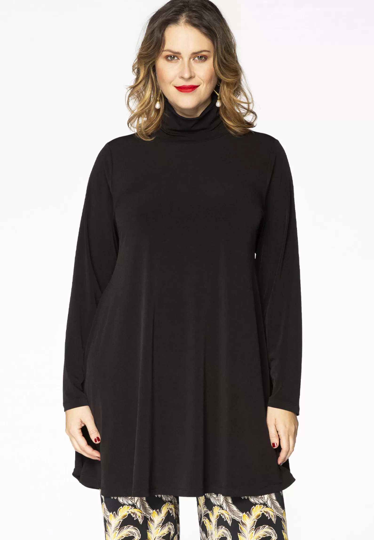 Discount Tunic With Col Wide Bottom Women Tunics