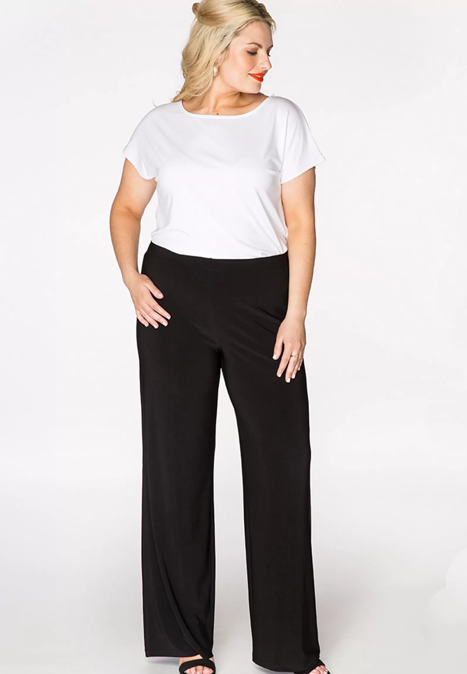 Shop Wide Leg Trousers Dolce Women Trousers